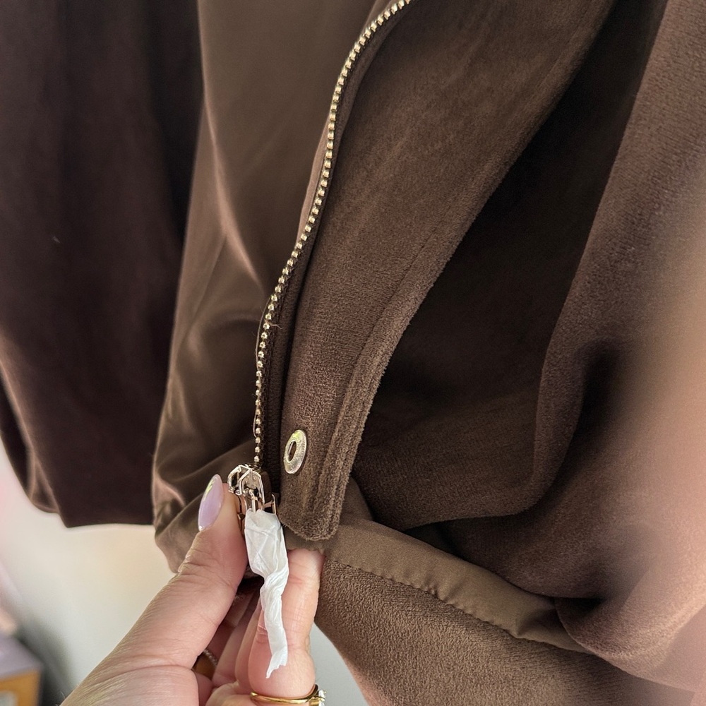 Zara Brown Suede Jacket - Picture 3 of 6